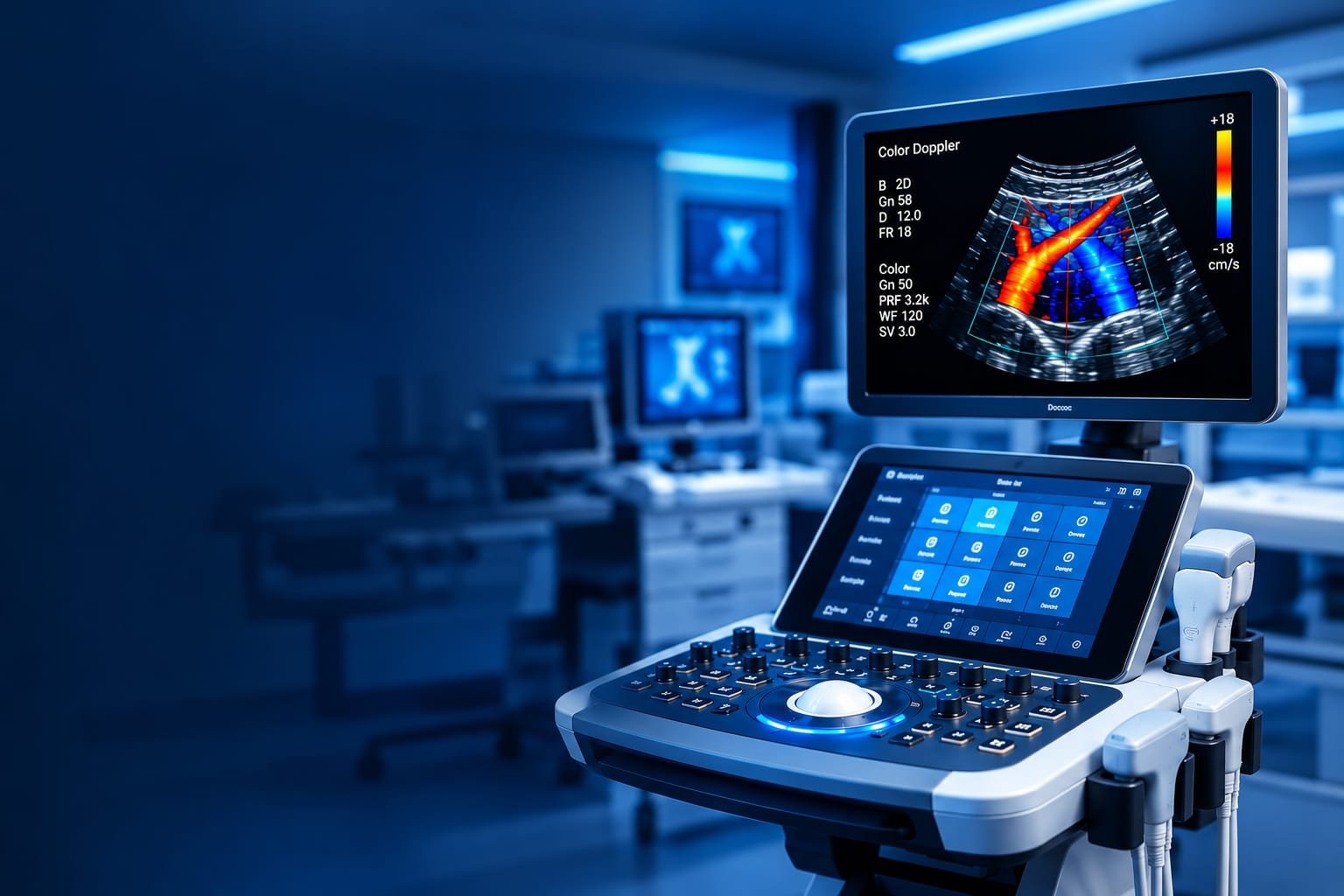 Ultrasound system in a clinical room